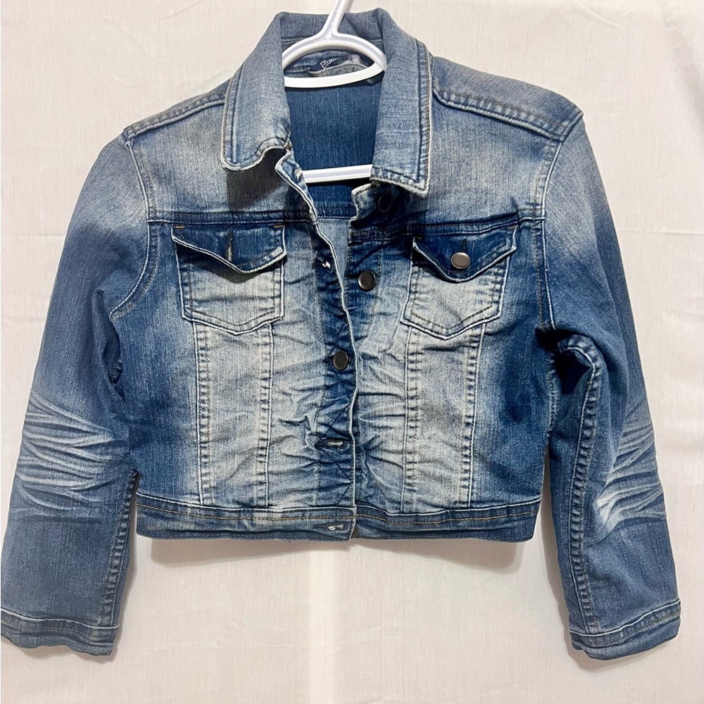 Womens Size M Bluenotes Cropped Jean Jacket